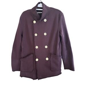 Frank & Eileen NWOT Belfast Peacoat Triple Fleece Plum/Wine Women’s Size XS